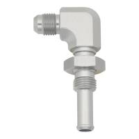 DeatschWerks 6-02-0733 DeatschWerks 6AN Male Flare to 90-Degree 3/8in Single Hose Barb - Anodized DW Titanium