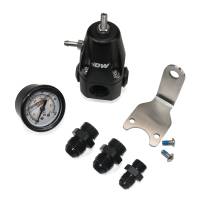 DeatschWerks 6-1000-FRB-86 DeatschWerks DWR1000 AFPR + Pressure Gauge + 8AN & 6AN Fittings - Anodized Black