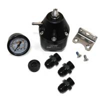 DeatschWerks 6-2000-FRB-108 DeatschWerks DWR2000 AFPR + Pressure Gauge + 10AN & 8AN Fittings - Anodized Black