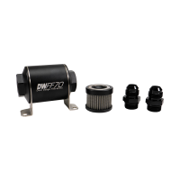 DeatschWerks 8-03-070-010K-10 DeatschWerks Stainless Steel 10AN 10 Micron Universal Inline Fuel Filter Housing Kit (70mm)