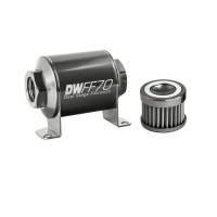 DeatschWerks - DeatschWerks 8-03-070-040K DeatschWerks Stainless Steel 8AN 40 Micron Universal Inline Fuel Filter Housing Kit (70mm) - Image 2