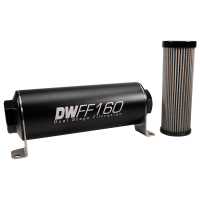 DeatschWerks 8-03-160-005K DeatschWerks Stainless Steel 5 Micron Universal Inline Fuel Filter Housing Kit (160mm)
