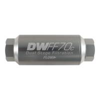 DeatschWerks 8-03-70C-010K DeatschWerks 10AN Female 10 Micron 70mm Compact In-Line Fuel Filter Kit