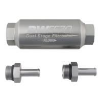 DeatschWerks 8-03-70C-010K-38 DeatschWerks 3/8in 10 Micron 70mm Compact In-Line Fuel Filter Kit