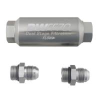 DeatschWerks 8-03-70C-010K-8 DeatschWerks 8AN 10 Micron 70mm Compact In-Line Fuel Filter Kit
