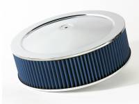 aFe 18-21402 aFe MagnumFLOW Air Filters Round Racing P5R A/F Chrome Assy 14x4: Blk/Blue E/M