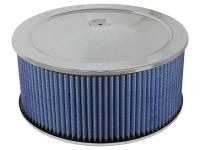 aFe 18-21404 aFe MagnumFLOW Air Filters Round Racing P5R A/F Chrome Assy 14x6: Blk/Blue E/M