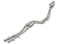 aFe 48-36316-YC aFe Twisted Steel Long Tube Headers w/ Mid Pipes (Catted) 96-99 BMW M3 L6-3.2L S52