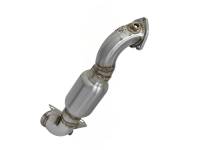 aFe 48-36318-1HC aFe 09-13 MINI Cooper S (R56) L4 1.6L (t) Twisted Steel Down Pipe 2-1/2in 304 Stainless Steel w/ Cat