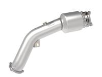 aFe 48-36410-YC aFe 09-16 Audi A4/A5 (B8) L4-2.0L (t) Twisted Steel 3in. Downpipe - 304 Stainless w/ Cat