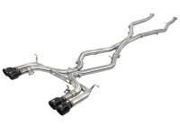 aFe 49-36342-B aFe MACH Force-Xp 3.5in. 304 SS C/B Exhaust w/o Muffler 15-18 BMW X5 M V8-4.4L (tt) - Black Tip