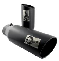 aFe 49-90007 aFe MACHForce XP Exhausts Tips SS-304 EXH Tip 3In x 4Out x 12L Sgl-Ang Weld On