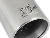 aFe - aFe 49-92043-P aFe MACH Force-XP 304 SS Sing Wall Pol Exh Tip Univ Exit 3in Inlet x 4in Outlet x 12in L - Clamp On - Image 3