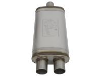 aFe - aFe 49M00009 aFe MACHForce XP SS Muffler 2.5in Center Inlet / 2.5in Dual Outlets 18in L x 9in W x 4in H Body - Image 4