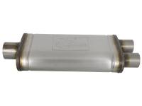 aFe - aFe 49M00018 aFe MACHForce XP SS Muffler 3in Center Inlet / 2.5in Dual Outlets 18in L x 9in W x4in H Body - Image 3