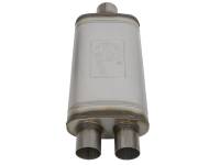 aFe - aFe 49M00018 aFe MACHForce XP SS Muffler 3in Center Inlet / 2.5in Dual Outlets 18in L x 9in W x4in H Body - Image 4