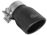 aFe 49T25354-B06 aFe MACH Force-XP 409 SS Single Wall Universal Clamp On Exhaust Tip - Black