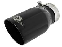 aFe 49T25354-B07 aFe MACH Force-Xp Universal 409 SS Single-Wall Clamp-On Exhaust Tip - Black