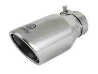 aFe 49T25404-P08 aFe Takeda 304 Stainless Steel Clamp-On Exhaust Tip 2.5in. Inlet / 4in. Outlet / 8in. L - Polished