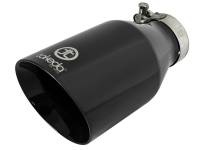 aFe 49T25454-B09 aFe Takeda 409 SS Clamp-On Exhaust Tip 2.5in. Inlet / 4.5in. Outlet / 9in. L - Black