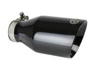 aFe 49T25454-B091 aFe MACH Force-Xp 409 SS Clamp-On Exhaust Tip 2.5in. Inlet / 4.5in. Outlet / 9in. L - Black