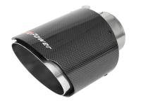 aFe 49T25454-C07 aFe MACH Force-Xp 304 SS Clamp-On Exhaust Tip 2.5in. Inlet / 4.5in. Outlet / 7in. L - Carbon Fiber