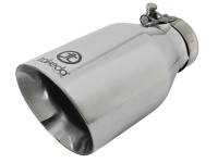 aFe 49T25454-P09 aFe Takeda 304 Stainless Steel Clamp-On Exhaust Tip 2.5in. Inlet / 4.5in. Outlet / 9in. L - Polished