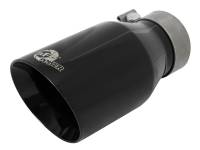 aFe 49T30454-B092 aFe MACH Force-Xp Univ 304 SS Double-Wall Clamp-On Exhaust Tip - Black - 3in Inlet - 4.5in Outlet