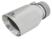 aFe 49T30454-P092 aFe MACH Force-Xp Univ 304 SS Double-Wall Clamp-On Exhaust Tip - Polished - 3in Inlet - 4.5in Outlet
