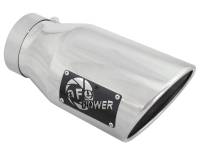 aFe 49T40601-P12 aFe MACH Force-XP 304 SS Right Side Single Wall Polished Exhaust Tip 4in Inlet x 6in Outlet x 12in L