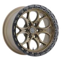 Weld W10679084450 Weld W106 Ledge 6 17x9 / 6x139.7 BP / -12 Offset / 4.5 BS / 106.1 Bore Satin Bronze/Satin Black Ring