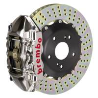 Brembo 2P1.6006AR Brembo 99-07 Evo VI/VII/VIII/IXRear GTR BBK 4 Piston Billet 328x28 2pc Rotor Drilled- Nickel
