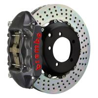 Brembo 2P1.6006AS Brembo 99-07 Evo VI/VII/VIII/IXRear GTS BBK 4 Piston Cast 328x28 2pc Rotor Drilled-Black HA
