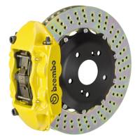 Brembo 2P1.6007A5 Brembo 07-15 TT 3.2L/09-15 TTS/12-13 TT RS Rear GT BBK 4 Pist Cast 328x28 2pc Rotor Drilled- Yellow