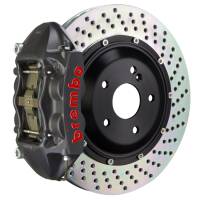 Brembo 2P1.8008AS Brembo 05-08 7-Series (After 3/5 Prod) Rear GTS BBK 4 Pist Cast 345x28 2pc Rotor Drilled-Black HA