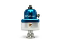 Fuelab 55504-3 Fuelab 555 High Pressure Adjustable FPR Blocking 25-65 PSI (1) -8AN In (2) -8AN Out - Blue