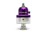 Fuelab 55504-4 Fuelab 555 High Pressure Adjustable FPR Blocking 25-65 PSI (1) -8AN In (2) -8AN Out - Purple