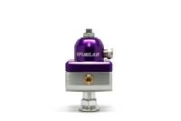 Fuelab 57501-4 Fuelab 575 Carb Adjustable Mini FPR Blocking 4-12 PSI (1) -6AN In (2) -6AN Out - Purple