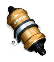 Fuelab 81811-5 Fuelab 818 In-Line Fuel Filter Standard -6AN In/Out 40 Micron Stainless - Gold