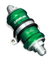 Fuelab 81812-6 Fuelab 818 In-Line Fuel Filter Standard -8AN In/Out 40 Micron Stainless - Green