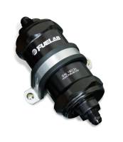 Fuelab 81814-1 Fuelab 818 In-Line Fuel Filter Standard -12AN In/Out 40 Micron Stainless - Black