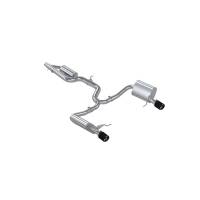 MBRP Exhaust pS46183CF MBRP 17-19 VW Golf SportWagen/Alltrack 1.8T T304SS 3in Cat-Back 2.5in Dual Split Rear w/ CF Tips