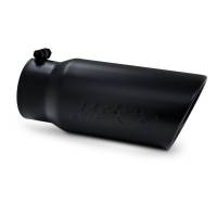 MBRP Exhaust pT5051BLK MBRP Universal Tip 5 O.D. Angled Rolled End 4 inlet 12 length - Black Finish