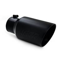 MBRP Exhaust pT5072BLK MBRP Universal Tip 6 O.D. Dual Wall Angled 4 inlet 12 length - Black Finish