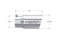 MBRP - MBRP Exhaust pT5074 MBRP Universal Tip 6 O.D. Dual Wall Angled 5 inlet 12 length - Image 5