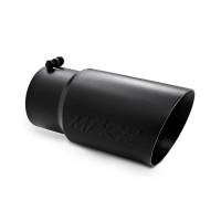 MBRP Exhaust pT5074BLK MBRP Universal Tip 6 O.D. Dual Wall Angled 5 inlet 12 length - Black Finish