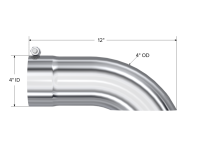 MBRP - MBRP Exhaust pT5081 MBRP Universal Tip 4 O.D. Turn Down 4 inlet 12 length - Image 5
