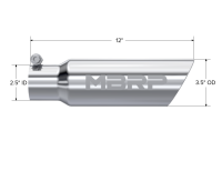 MBRP - MBRP Exhaust pT5106 MBRP Universal Tip 3in O.D. Dual Wall Angled 2 inlet 12 length - Image 5
