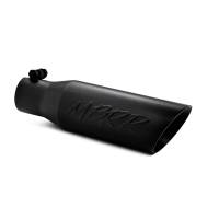 MBRP Exhaust pT5106BLK MBRP Universal Tip 3.5 O.D. Dual Wall Angled 2.5 inlet 12 length - Black Finish