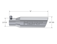 MBRP - MBRP Exhaust pT5113 MBRP Universal Tip 3in O.D. Angled Rolled End 2 inlet 10 length - Image 5